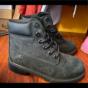 Black suede timberlands